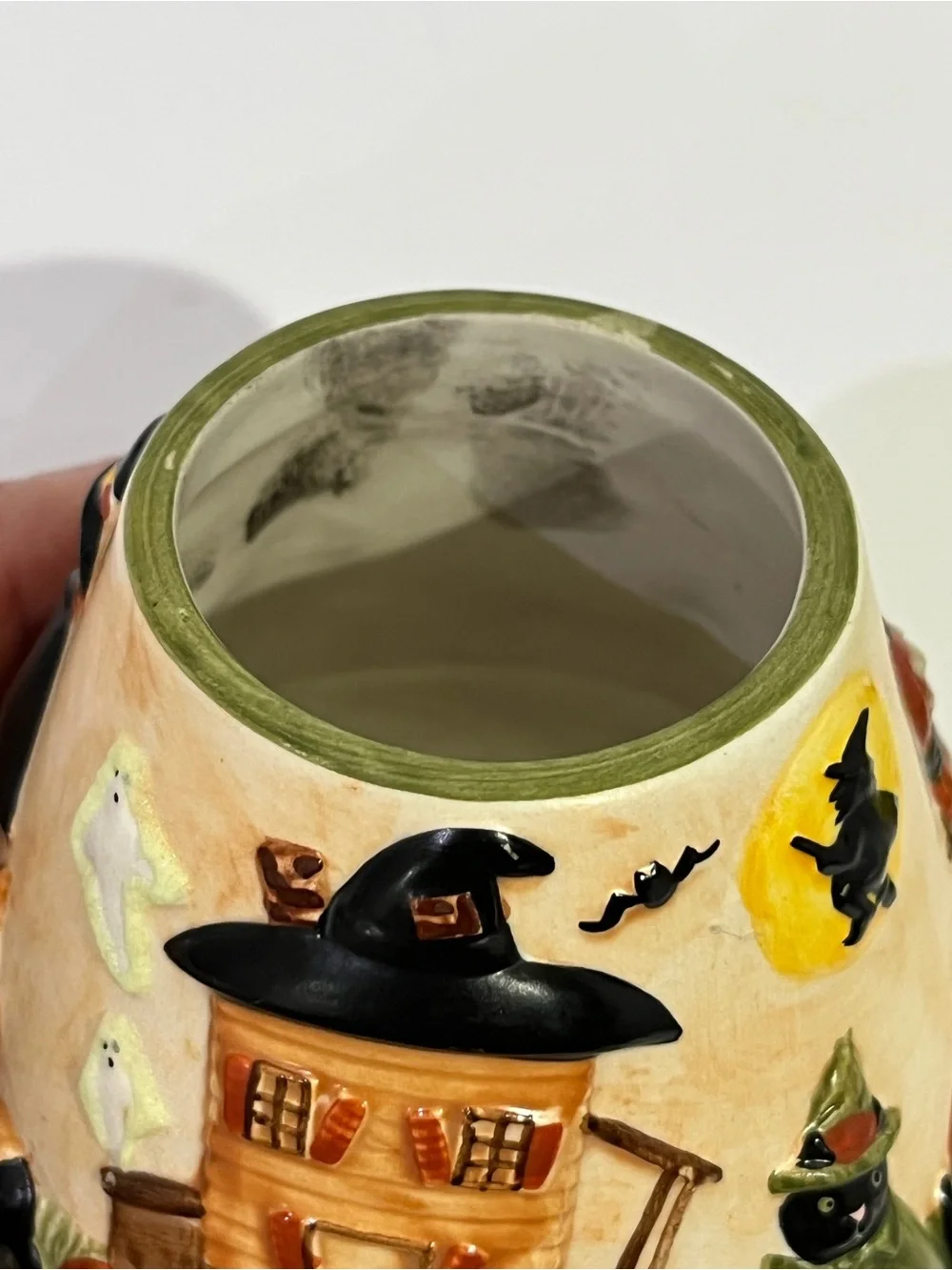 Rare Retired 2005 Yankee Candle Halloween Ceramic Candle Shade & Plate